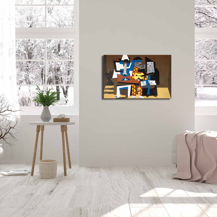 Wallity Lienzo Decorativo Tres músicos de Pablo Picasso 45 x 70 cm